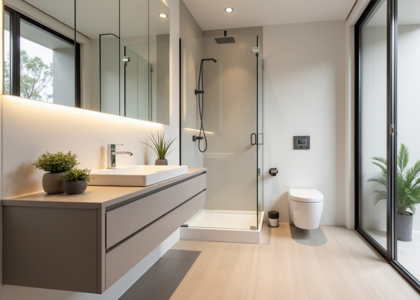 compact bathroom design canberra