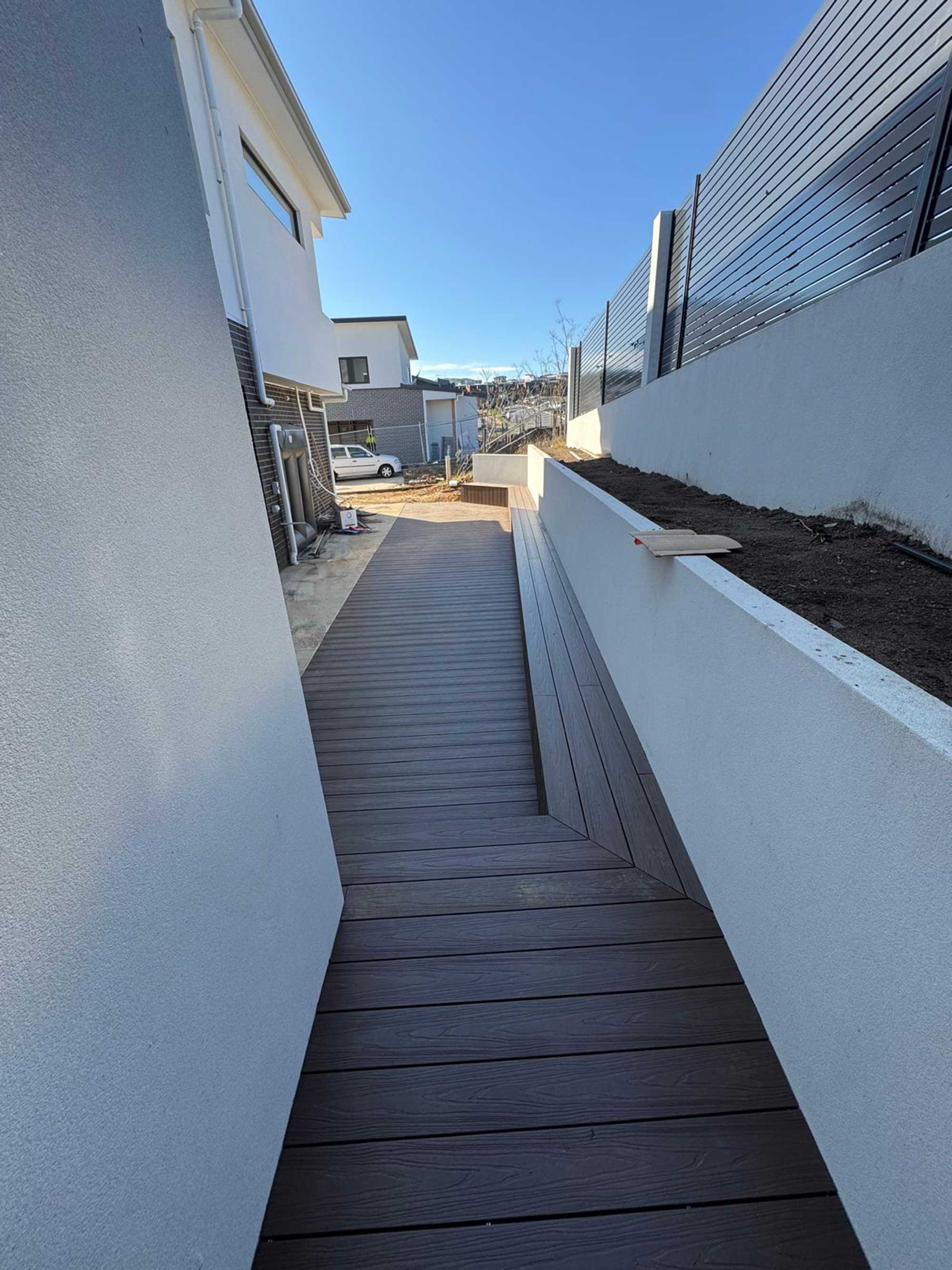 Custom decking timber balcony in Canberra