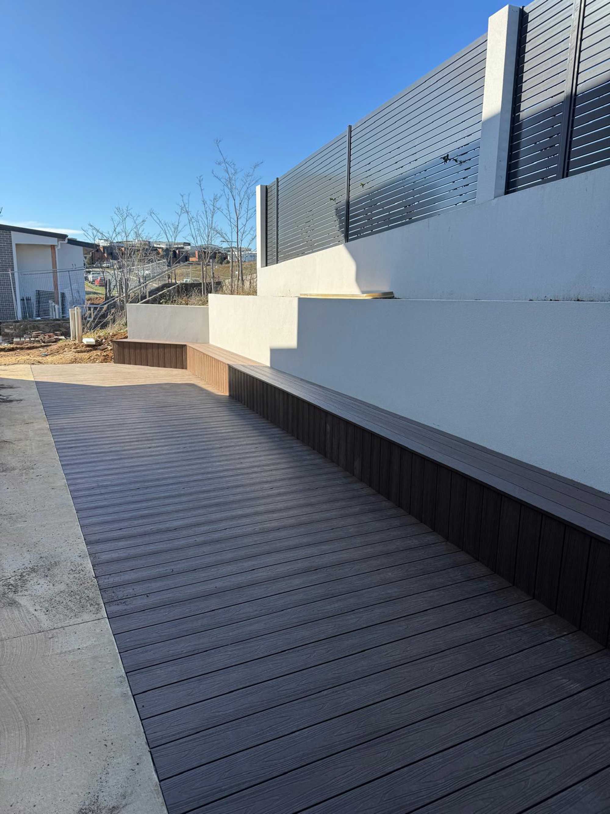Timber decking project on rooftop in Canberra